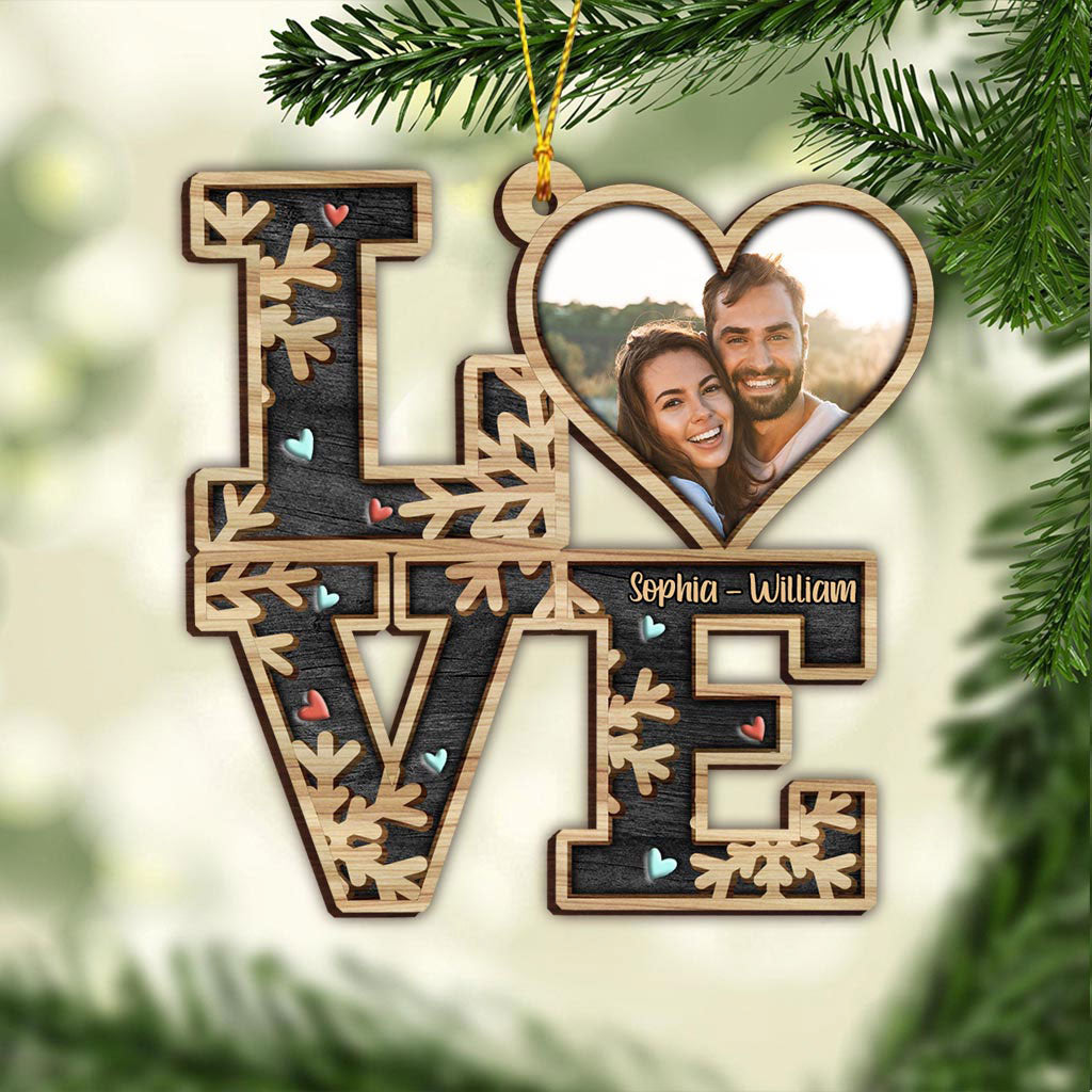 Love - Personalized Christmas Couple Ornament