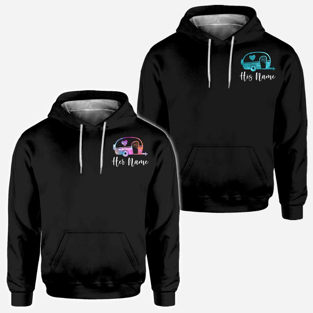 Camper King Camper Queen - T-shirt et sweat à capuche personnalisés sur le thème du camping