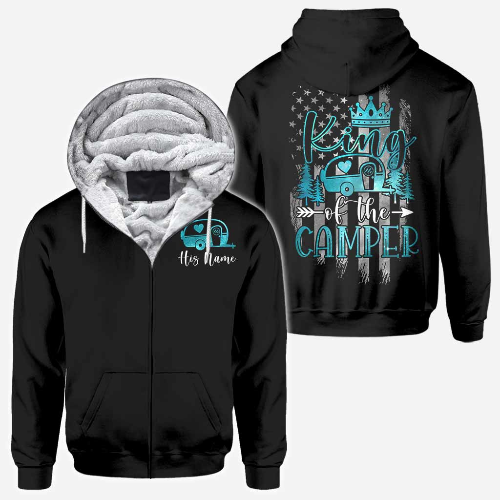 Camper King Camper Queen - T-shirt et sweat à capuche personnalisés sur le thème du camping