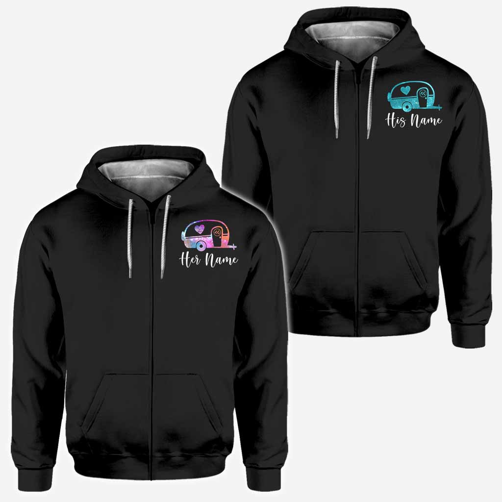 Camper King Camper Queen - T-shirt et sweat à capuche personnalisés sur le thème du camping