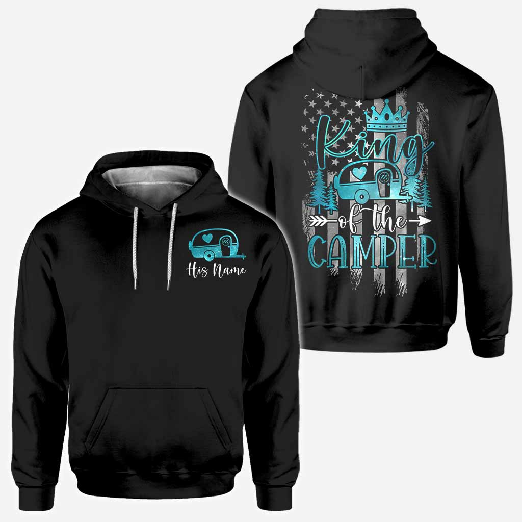 Camper King Camper Queen - T-shirt et sweat à capuche personnalisés sur le thème du camping