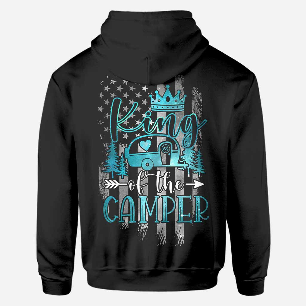 Camper King Camper Queen - T-shirt et sweat à capuche personnalisés sur le thème du camping