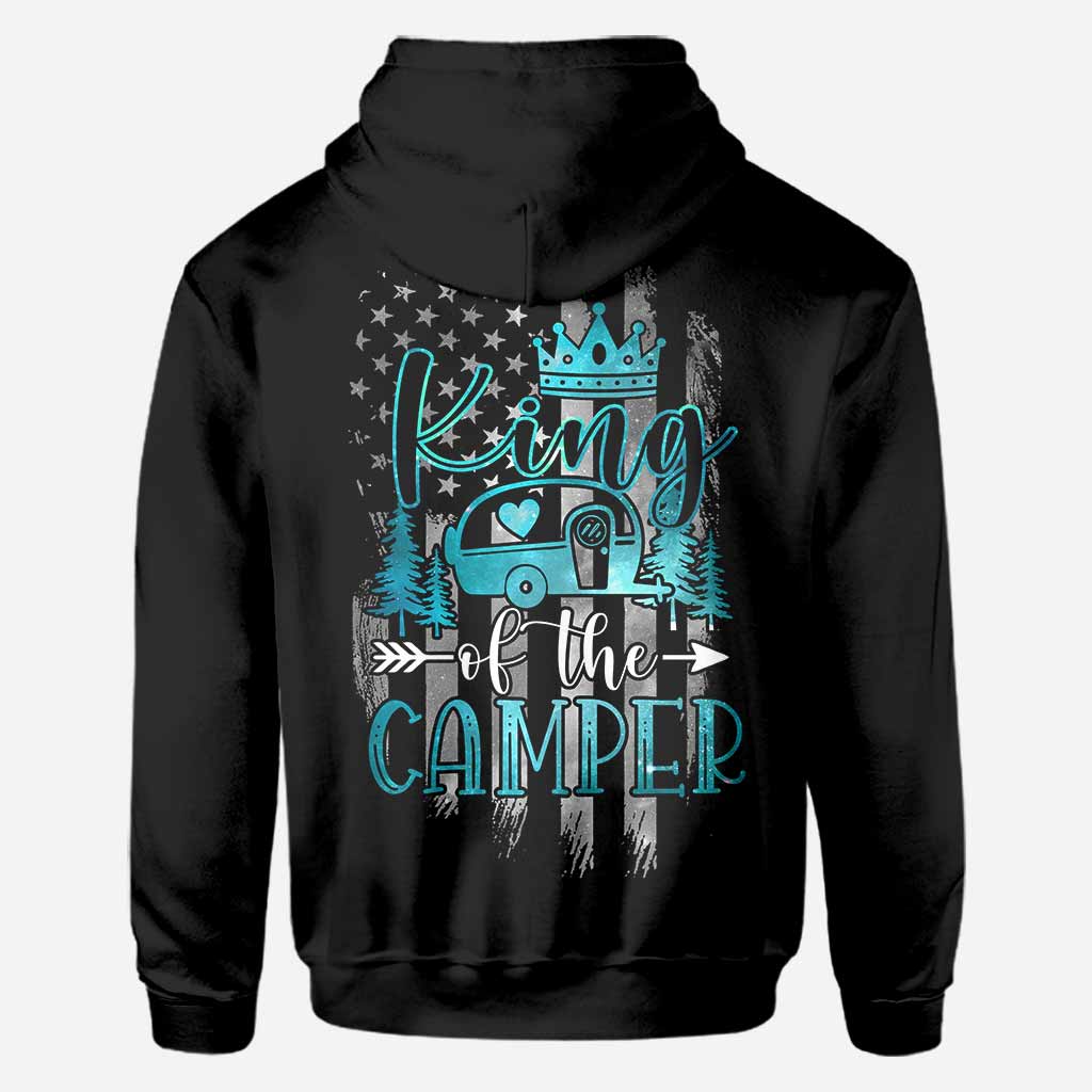 Camper King Camper Queen - T-shirt et sweat à capuche personnalisés sur le thème du camping