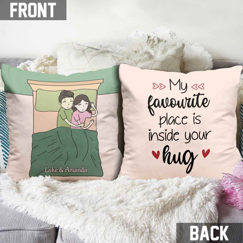Tu es mon/ma préféré(e) - Coussin décoratif personnalisé pour couple