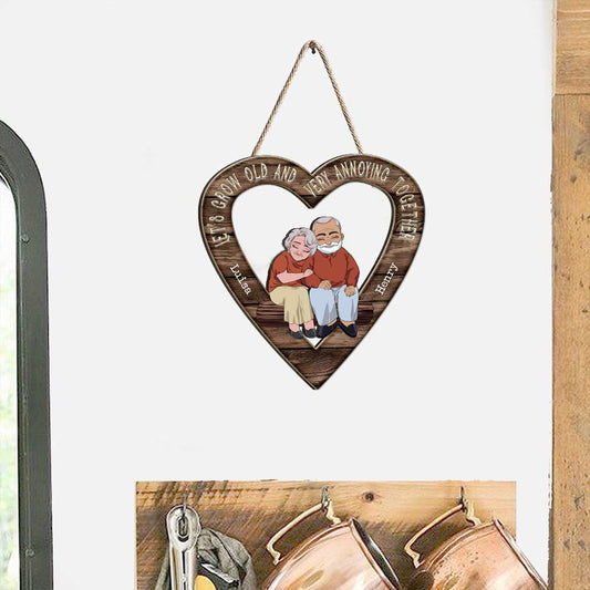 God Blessed The Broken Road - Personalized Couple Wood Sign