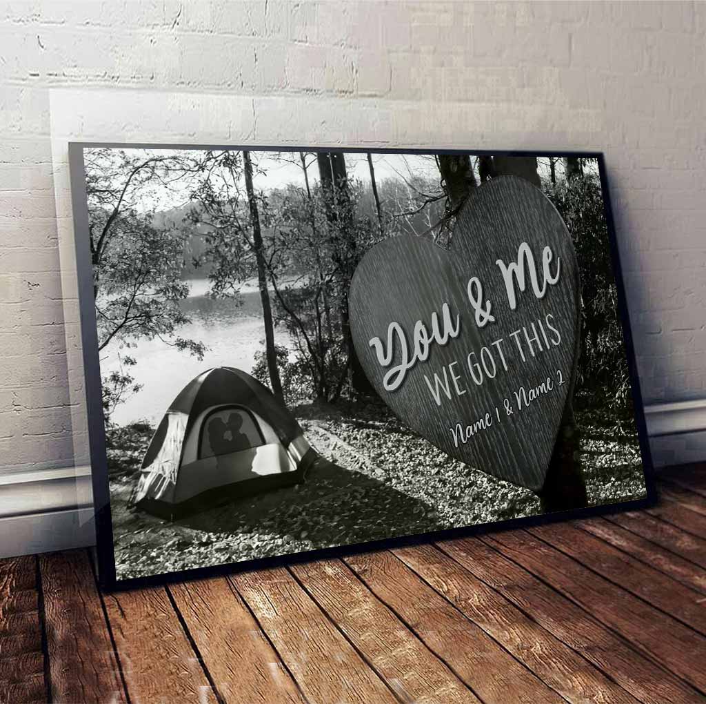 Toi et moi, on gère ! - Affiche personnalisée pour couples campeurs