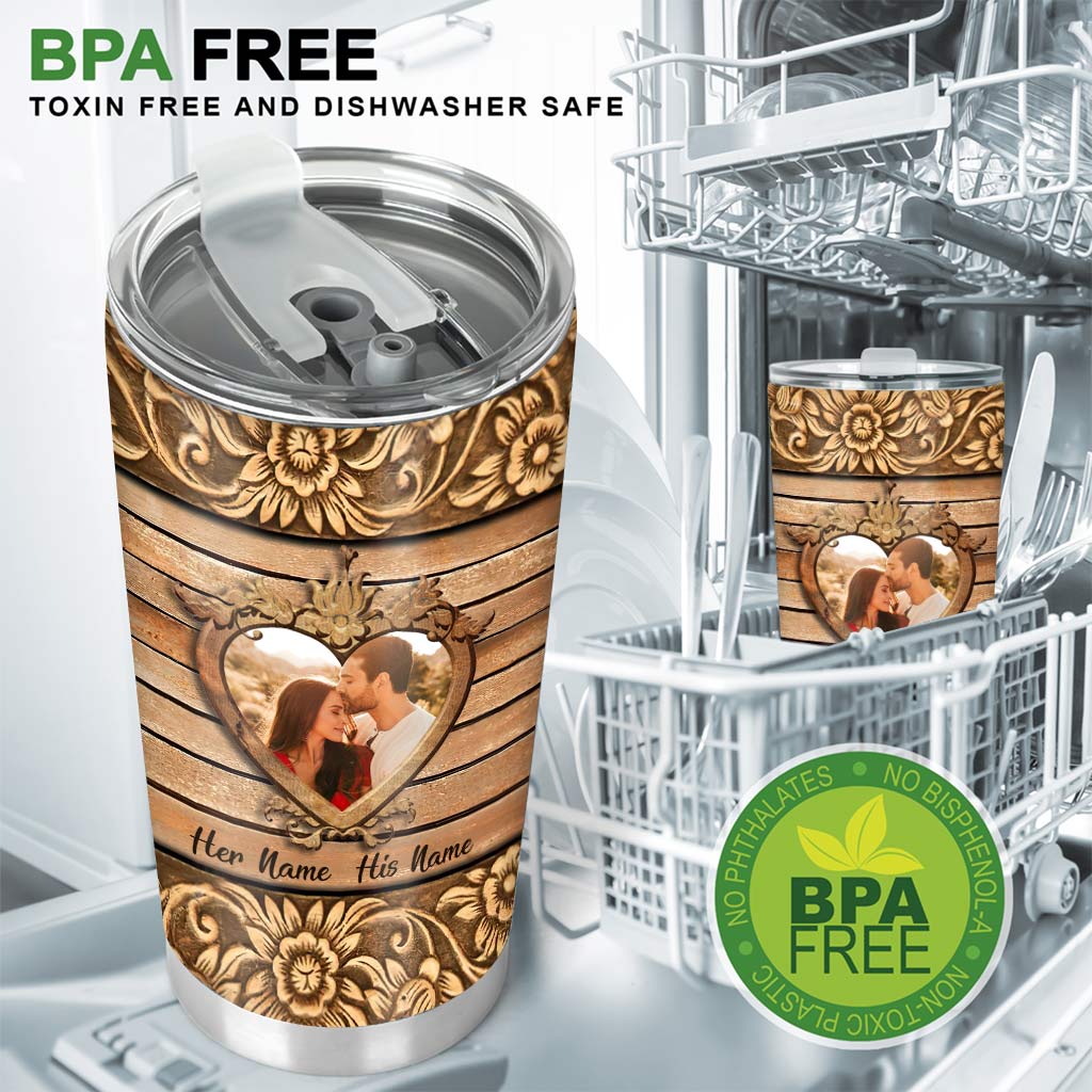 Toi et moi, nous formons un couple parfait - Gobelet isotherme personnalisé avec motif 3D