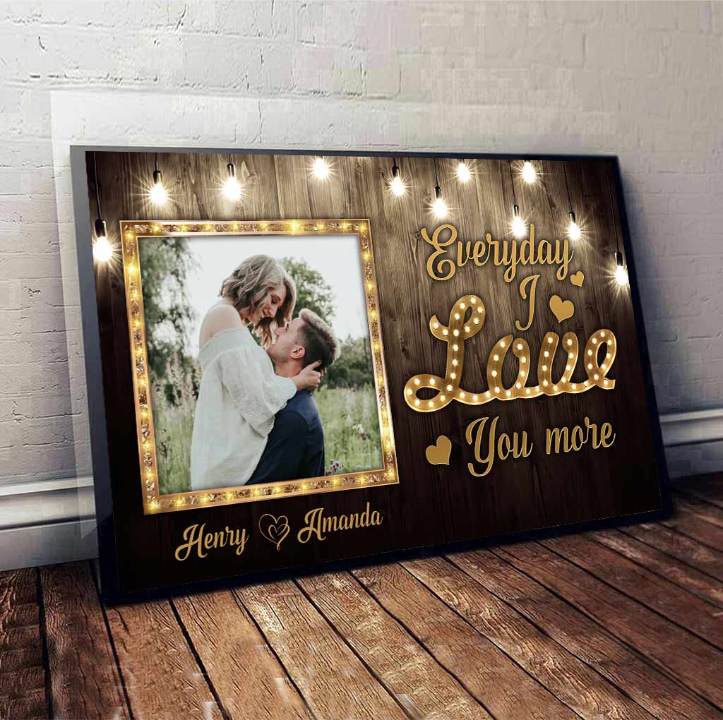 Love You More - Personalized Couple Poster