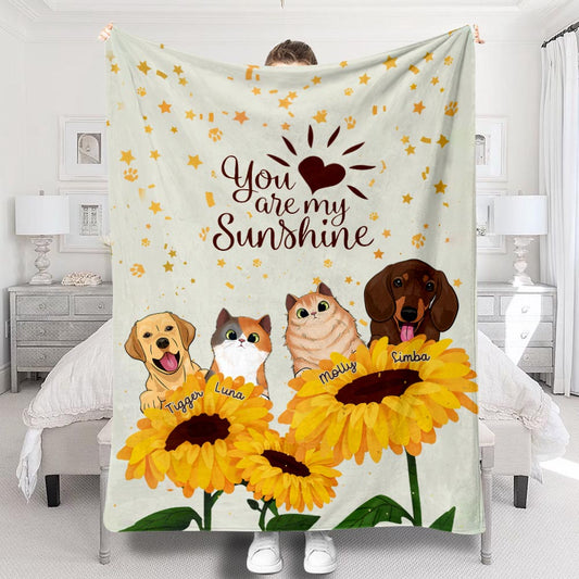 Couverture pour chien personnalisée « Tu es mon rayon de soleil » pour la fête des mères