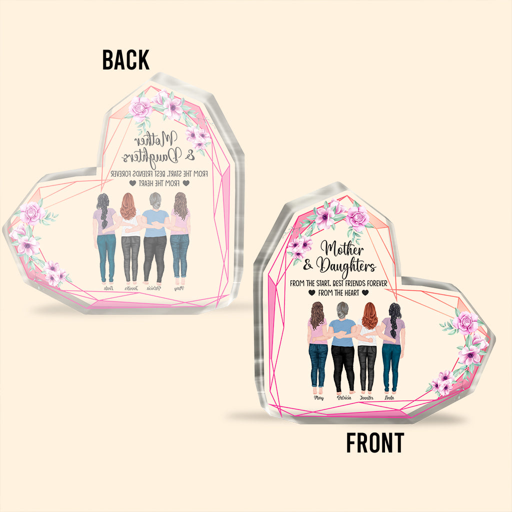 Mère et fille - Plaque acrylique personnalisée pour la fête des mères