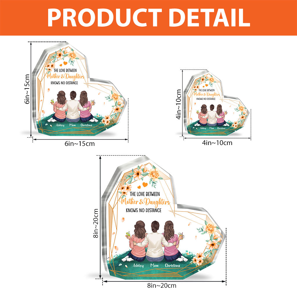 Mère et fille - Plaque acrylique personnalisée pour la fête des mères