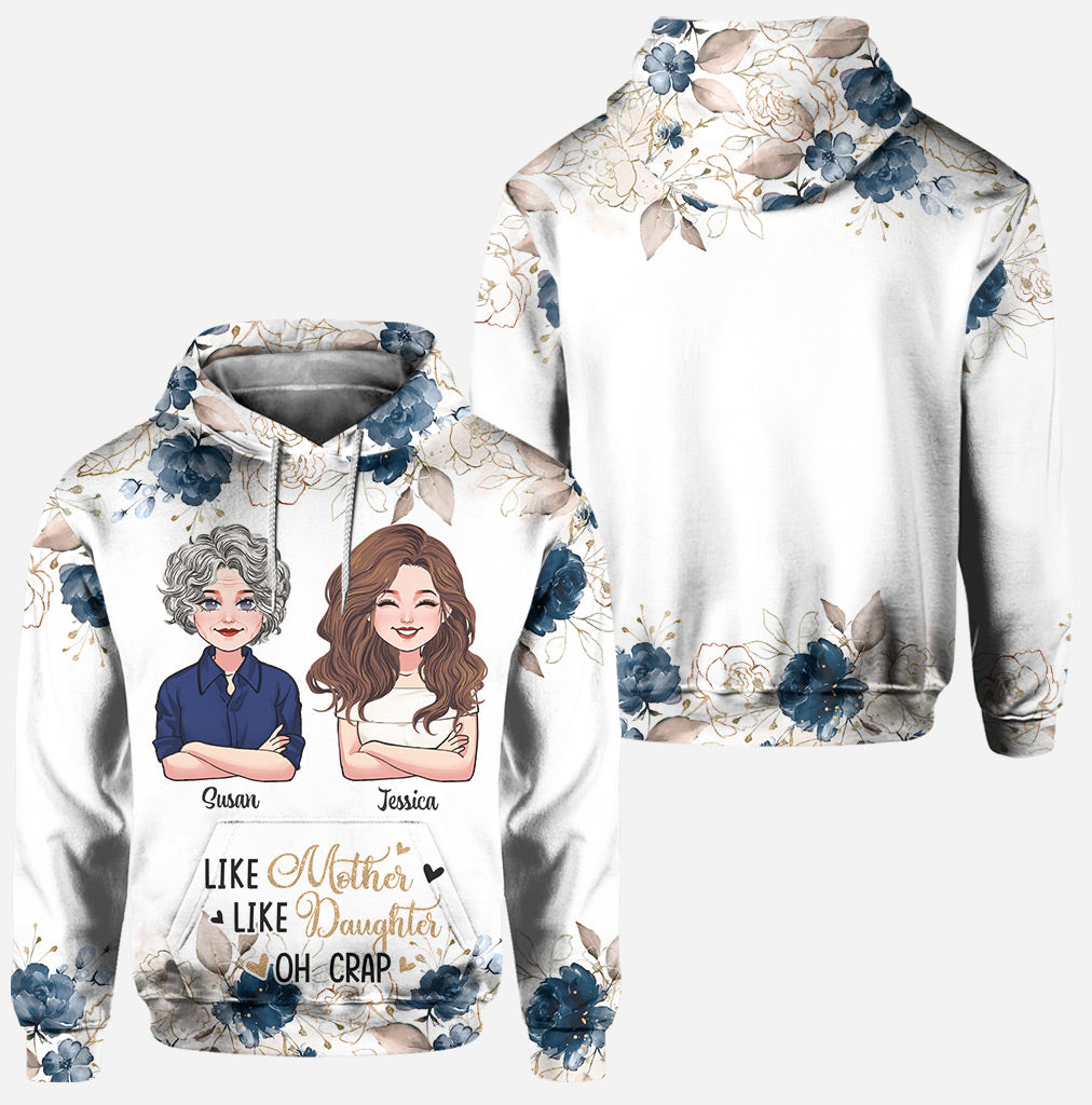 Mère et fille - Ensemble sweat à capuche et legging personnalisés pour la fête des mères