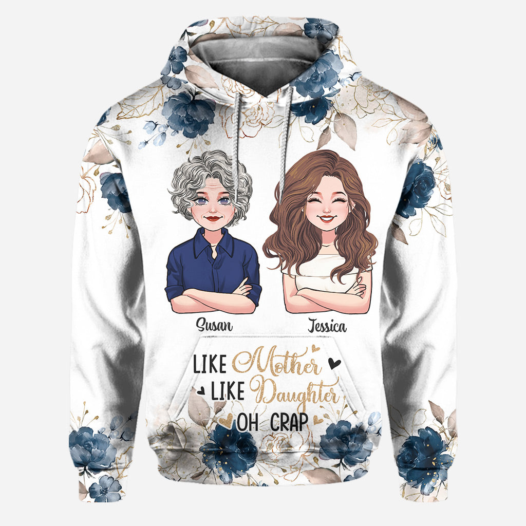 Mère et fille - Ensemble sweat à capuche et legging personnalisés pour la fête des mères