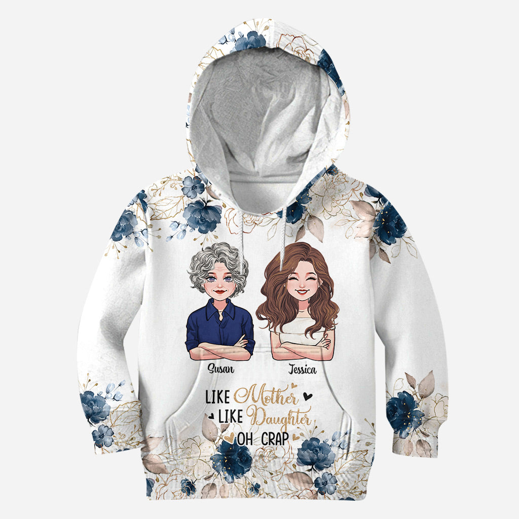 Mère et fille - Ensemble sweat à capuche et legging personnalisés pour la fête des mères