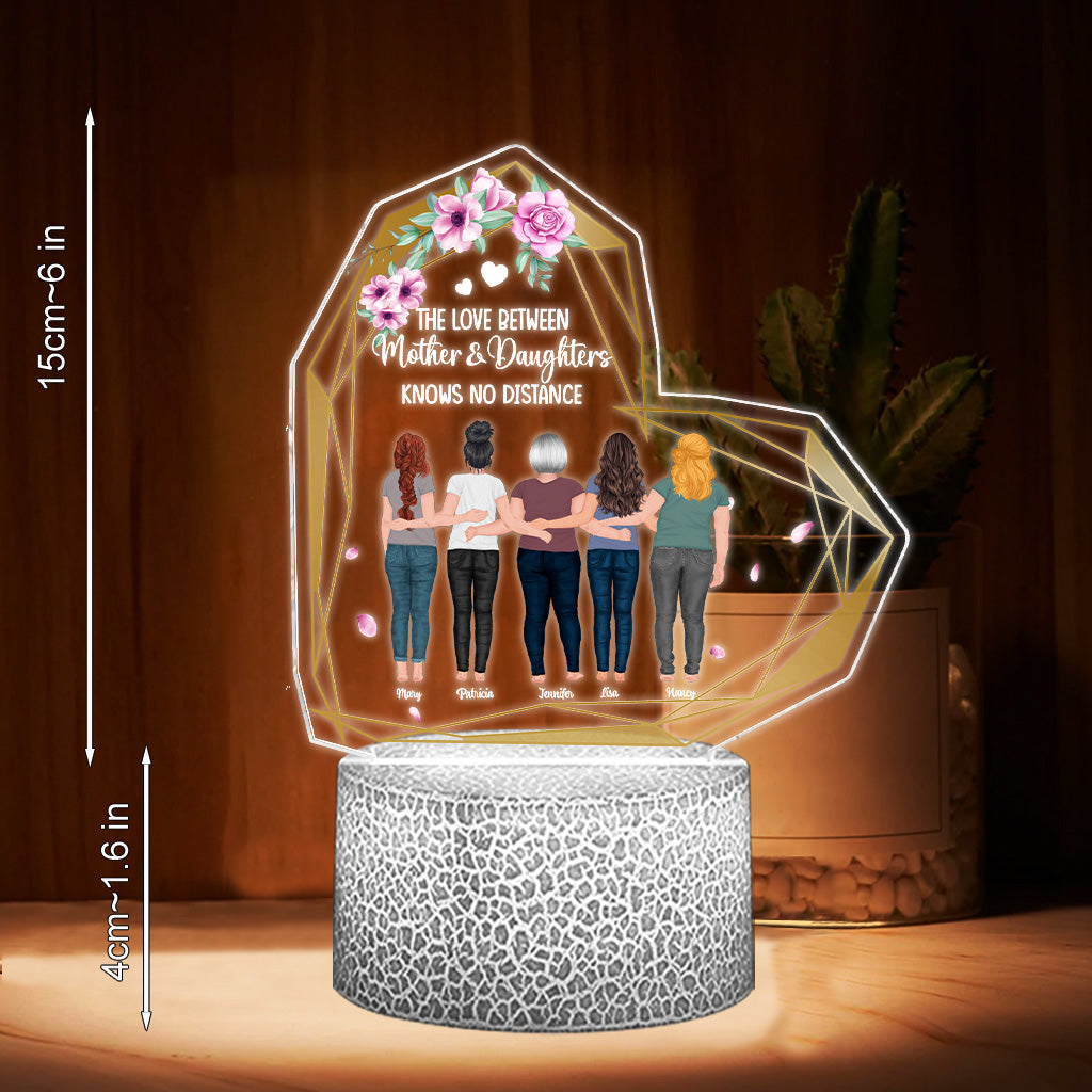 Mère et fille - Plaque lumineuse personnalisée en forme de mère pour la fête des mères