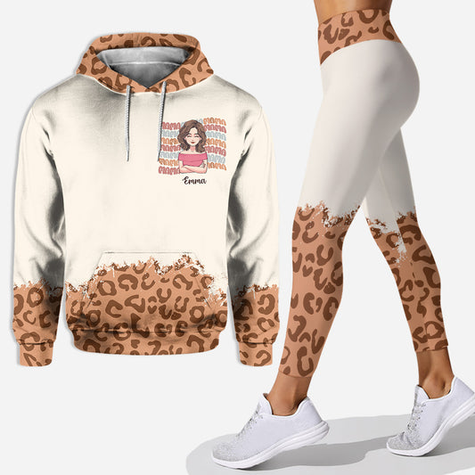Maman Maman Maman - Sweat à capuche et legging personnalisés pour la fête des mères