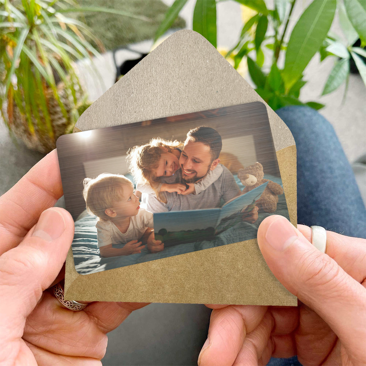 Le premier héros d'un fils, le premier amour d'une fille - Carte personnalisée à insérer dans le portefeuille du père