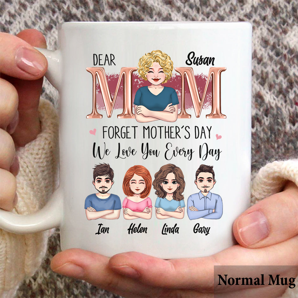 Nous t'aimons chaque jour - Mug personnalisé pour maman