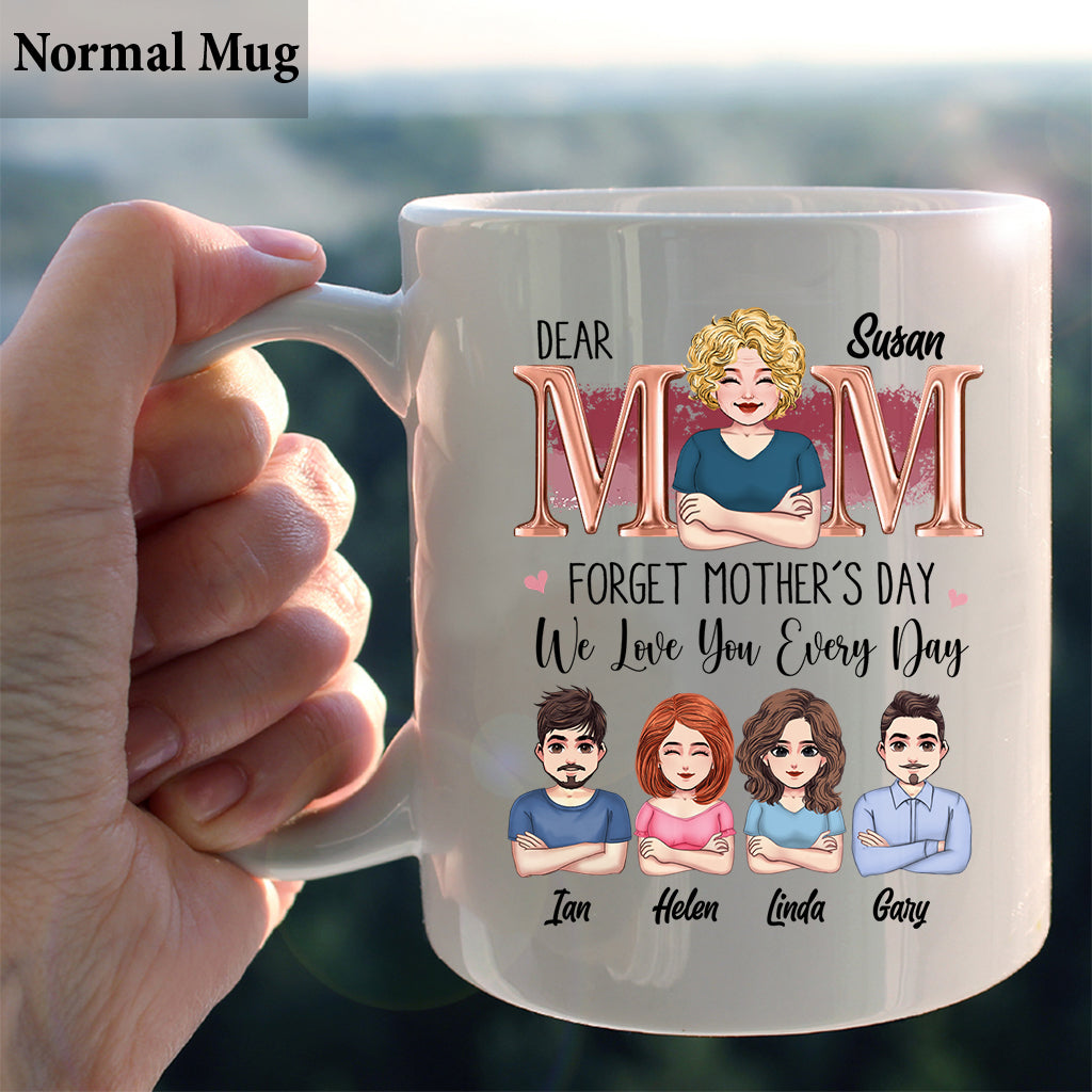Nous t'aimons chaque jour - Mug personnalisé pour maman