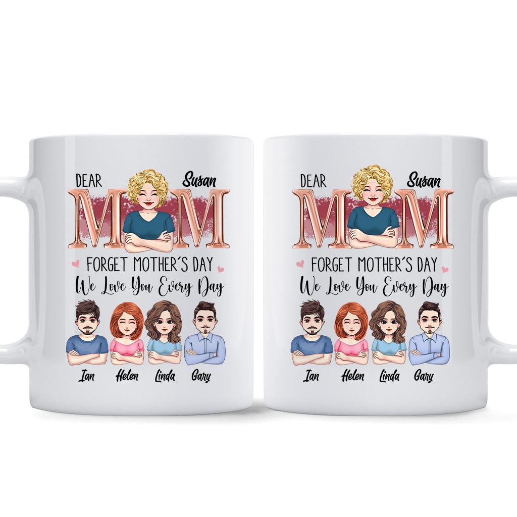 Nous t'aimons chaque jour - Mug personnalisé pour maman