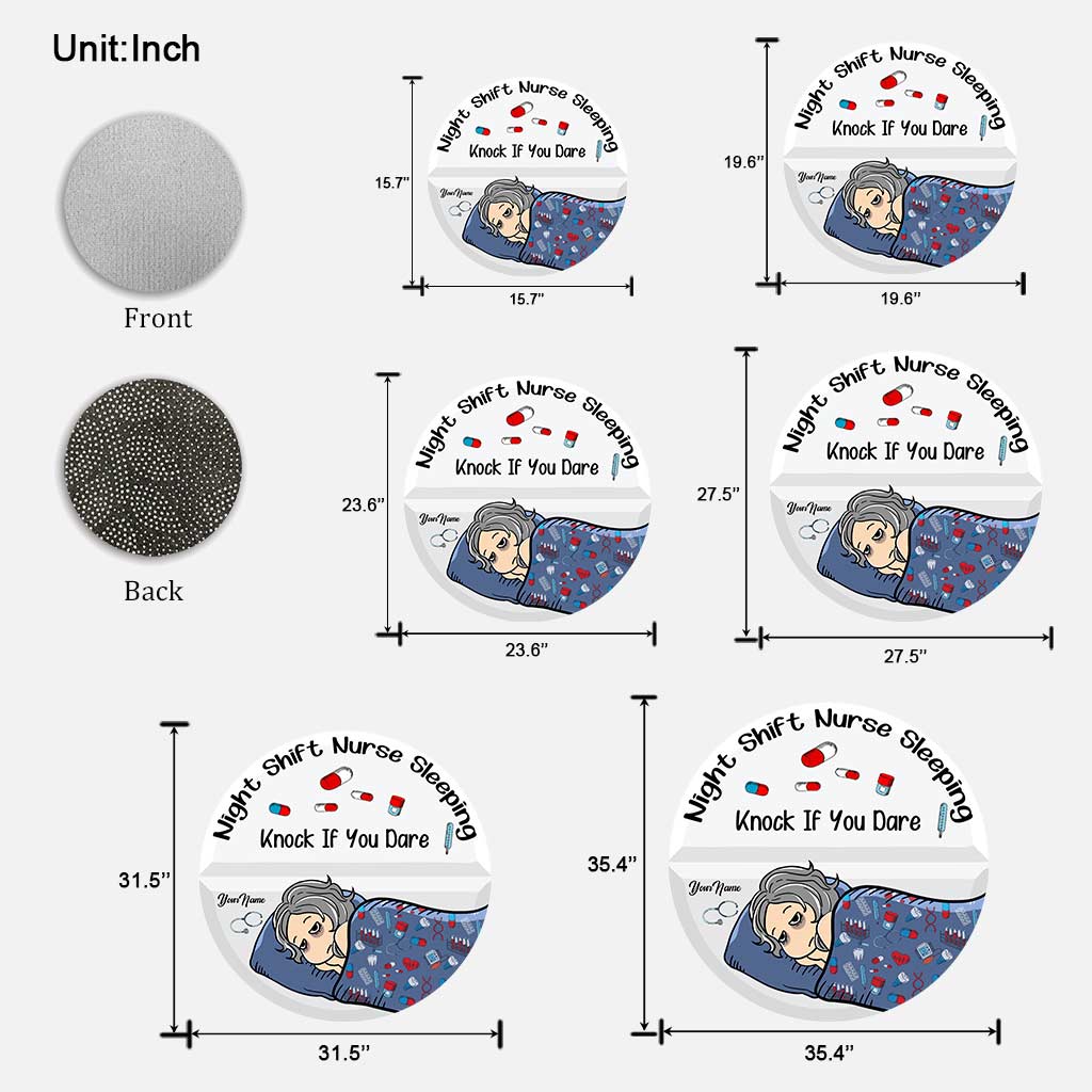 Infirmière de nuit dormant - Paillasson personnalisé