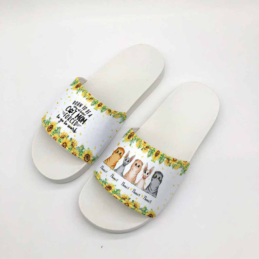 Cat Mom - Personalized Slide Sandals