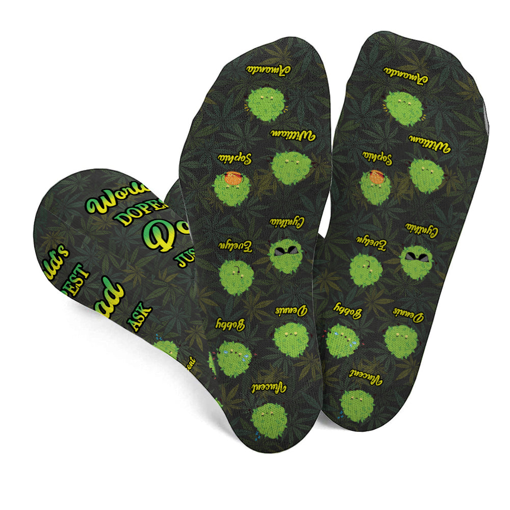 World's Dopest Dad - Personalized Weed Socks