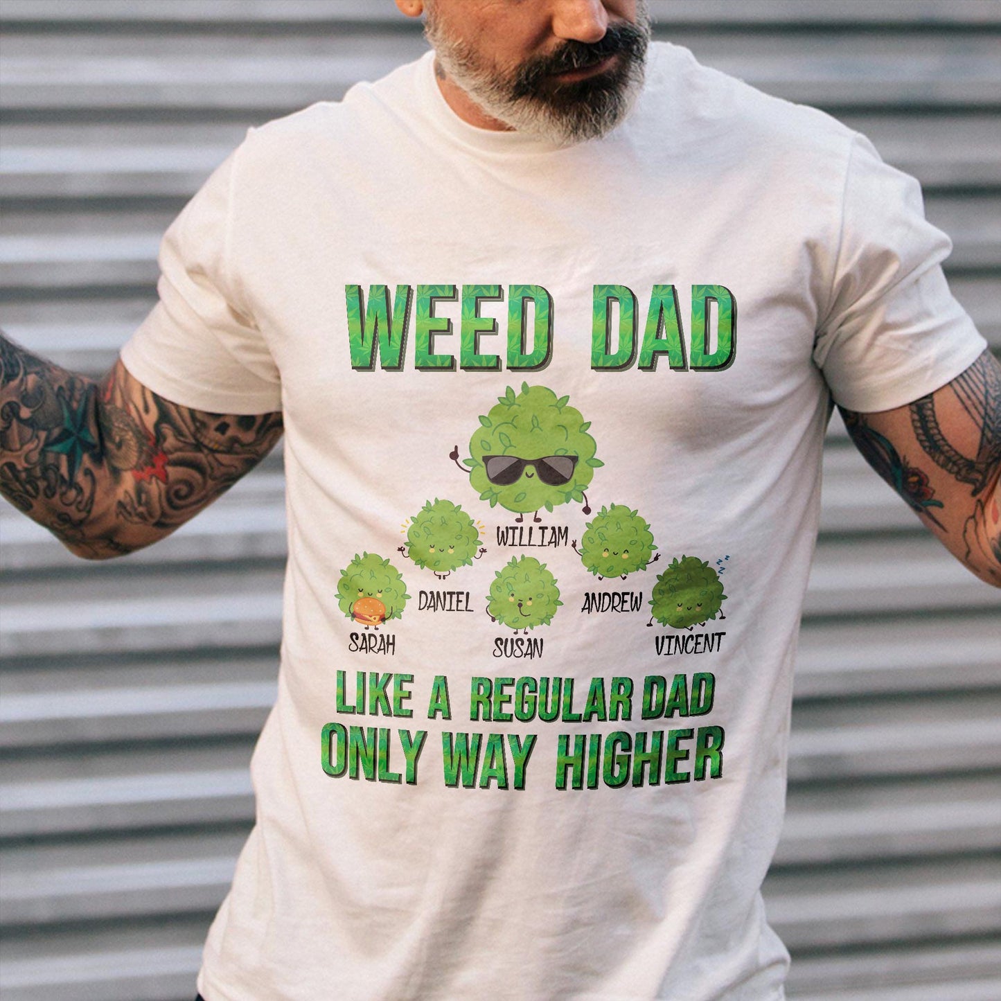 Papa Défoncé - T-shirt et sweat à capuche personnalisés sur le thème du cannabis