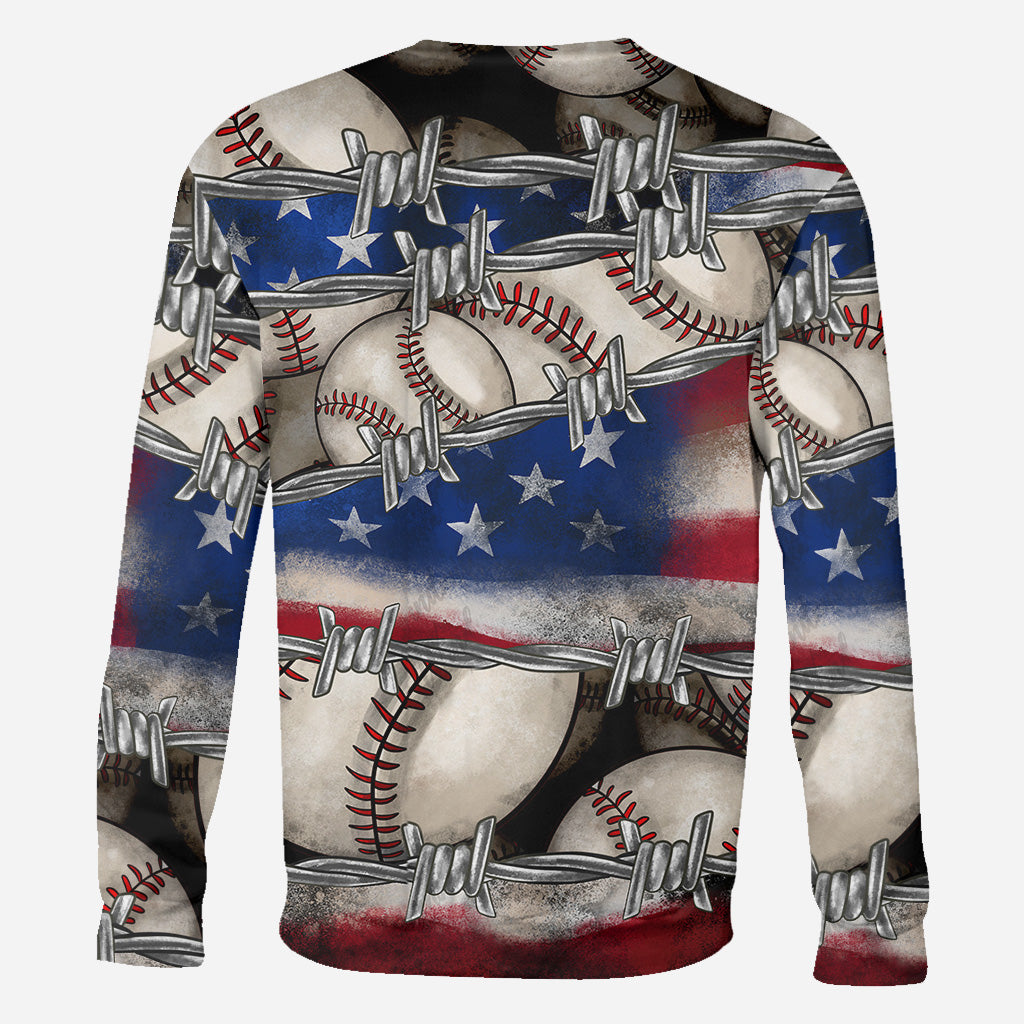 All-American Proud - Personalized Baseball All Over Shirt