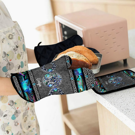 Seek Magic Everyday - Personalized Witch Oven Mitts & Pot Holder Set