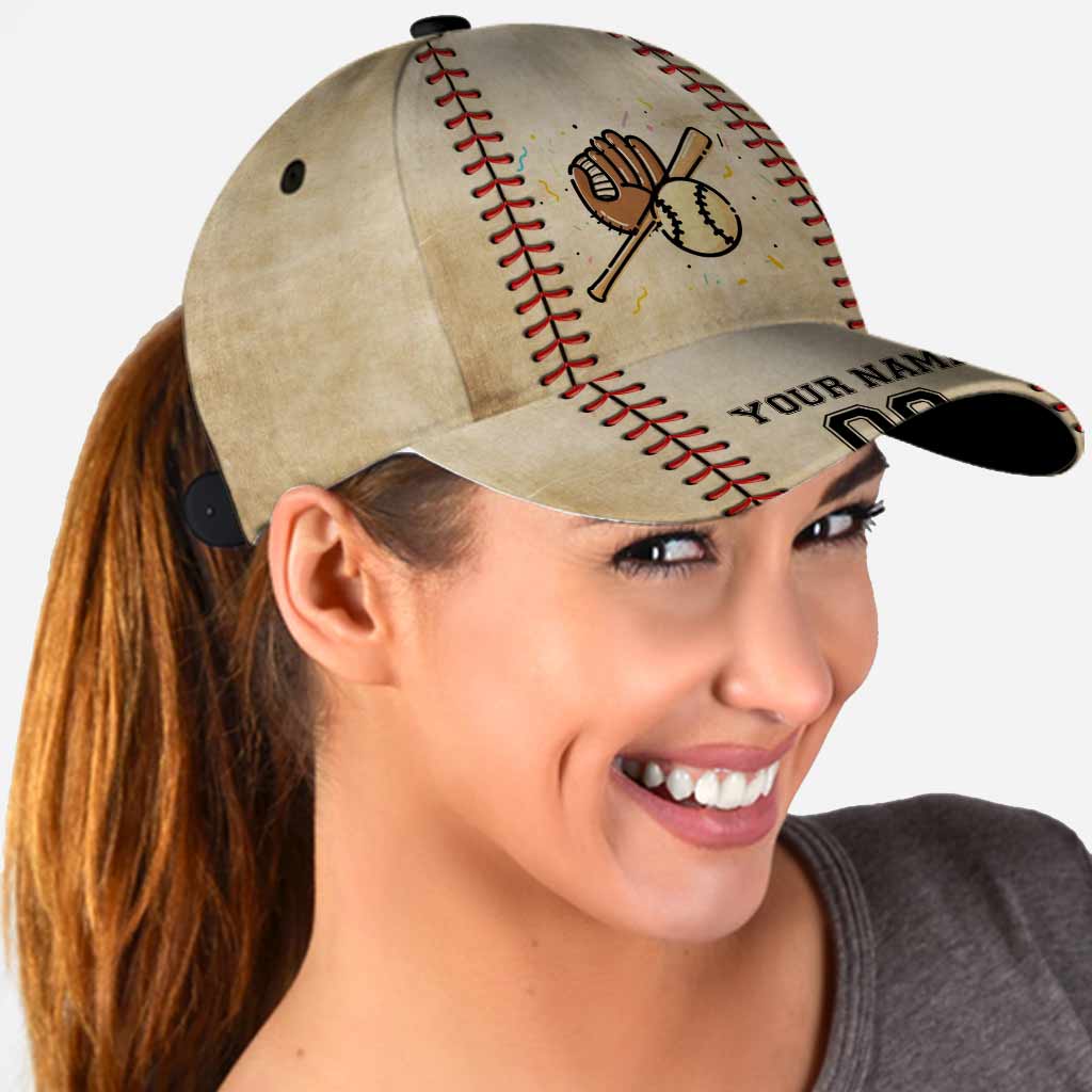 Casquette classique de baseball personnalisée en cuir imprimé à motifs