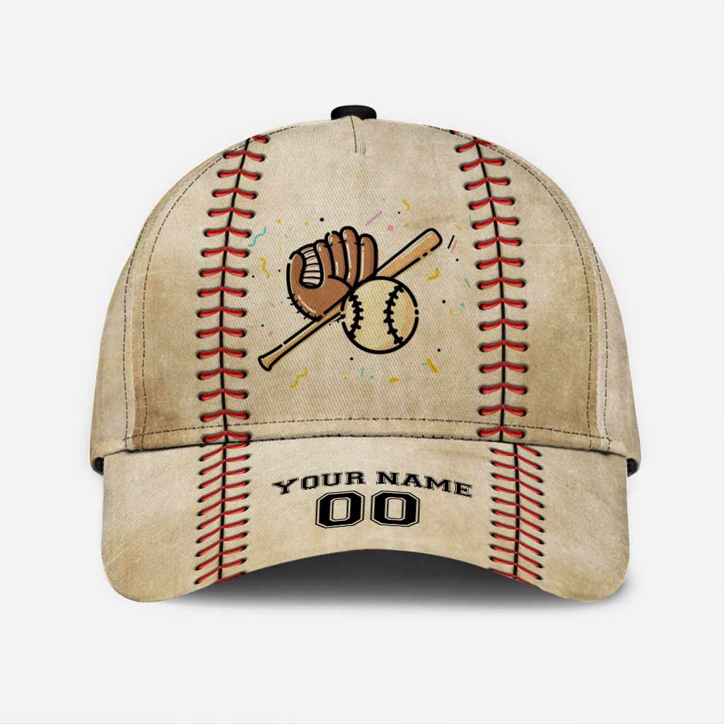 Casquette classique de baseball personnalisée en cuir imprimé à motifs