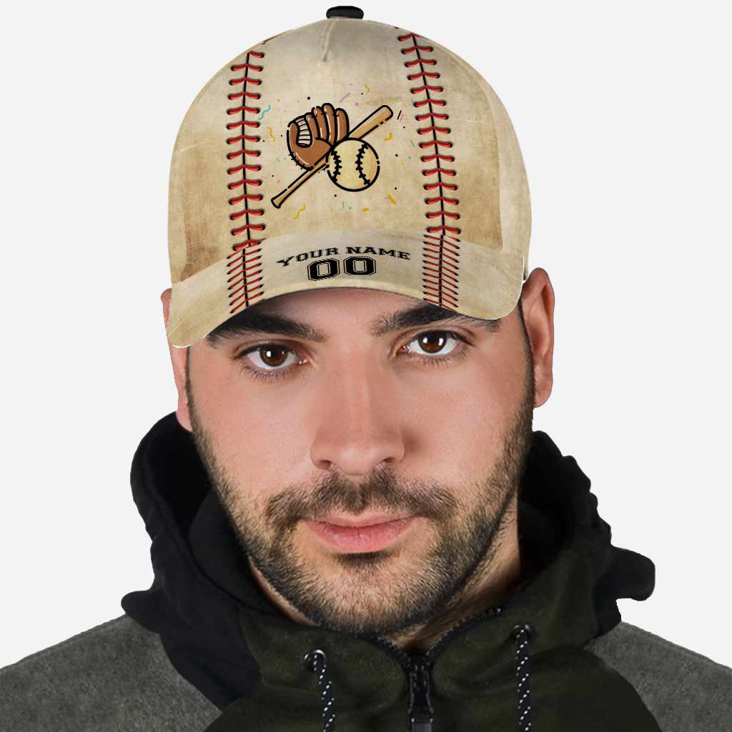 Casquette classique de baseball personnalisée en cuir imprimé à motifs