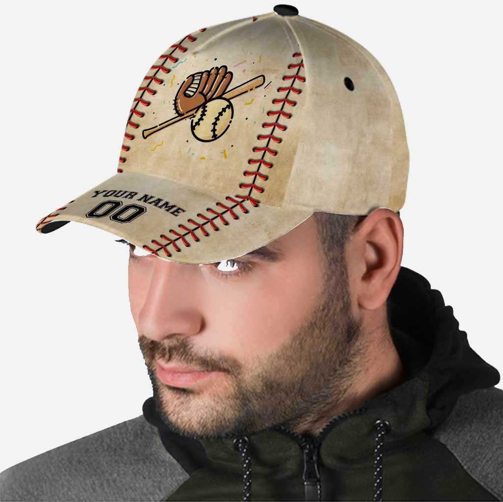 Casquette classique de baseball personnalisée en cuir imprimé à motifs