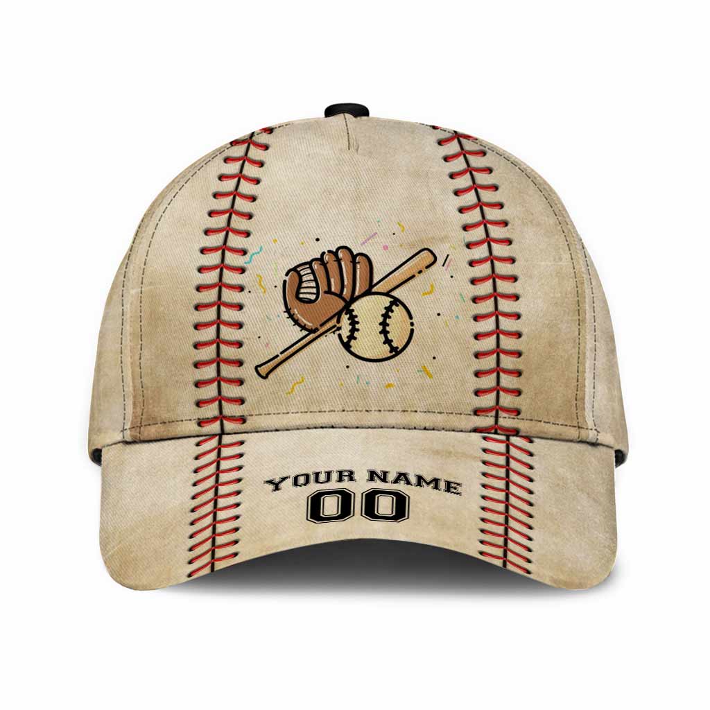 Casquette classique de baseball personnalisée en cuir imprimé à motifs