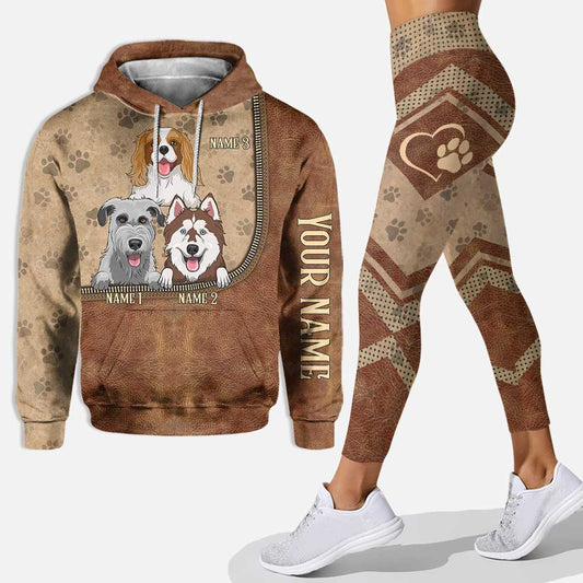 La vie est plus belle avec des chiens - Sweat à capuche et leggings personnalisés