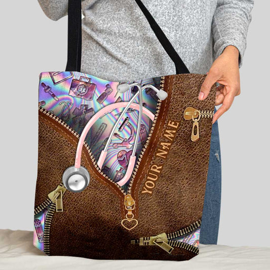 Vie d'infirmière - Sac fourre-tout personnalisé pour infirmière