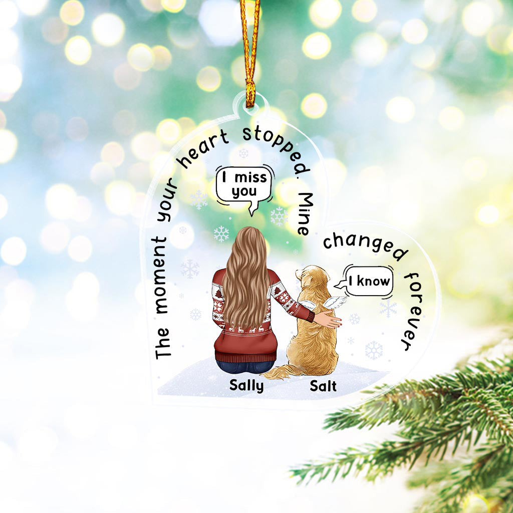 Mon changement à jamais - Ornement de Noël transparent personnalisé pour chien