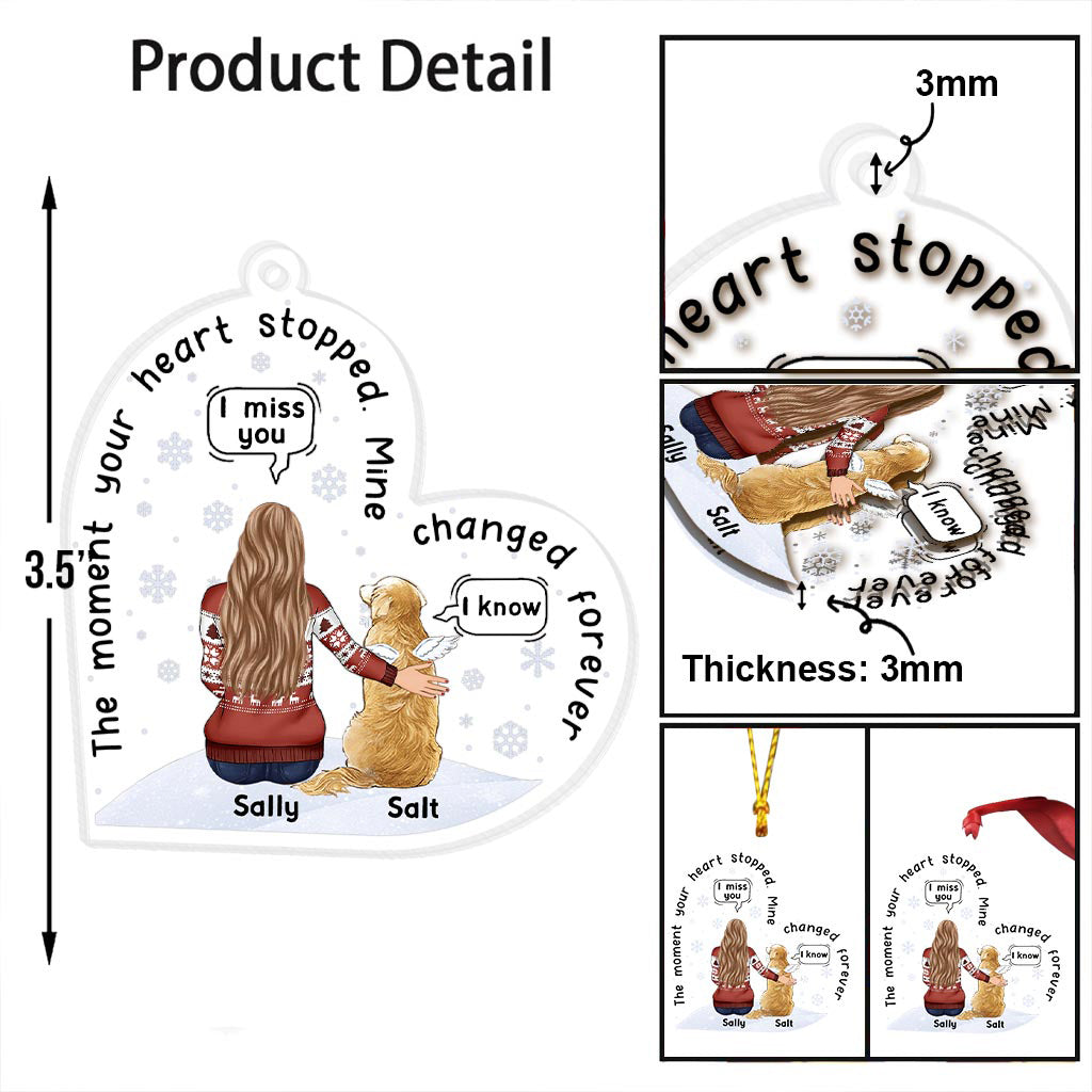 Mon changement à jamais - Ornement de Noël transparent personnalisé pour chien
