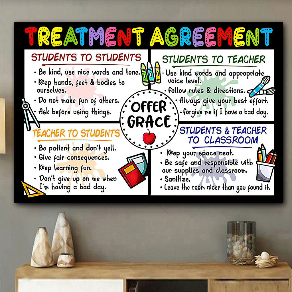 Accord de traitement - Affiche pour enseignants