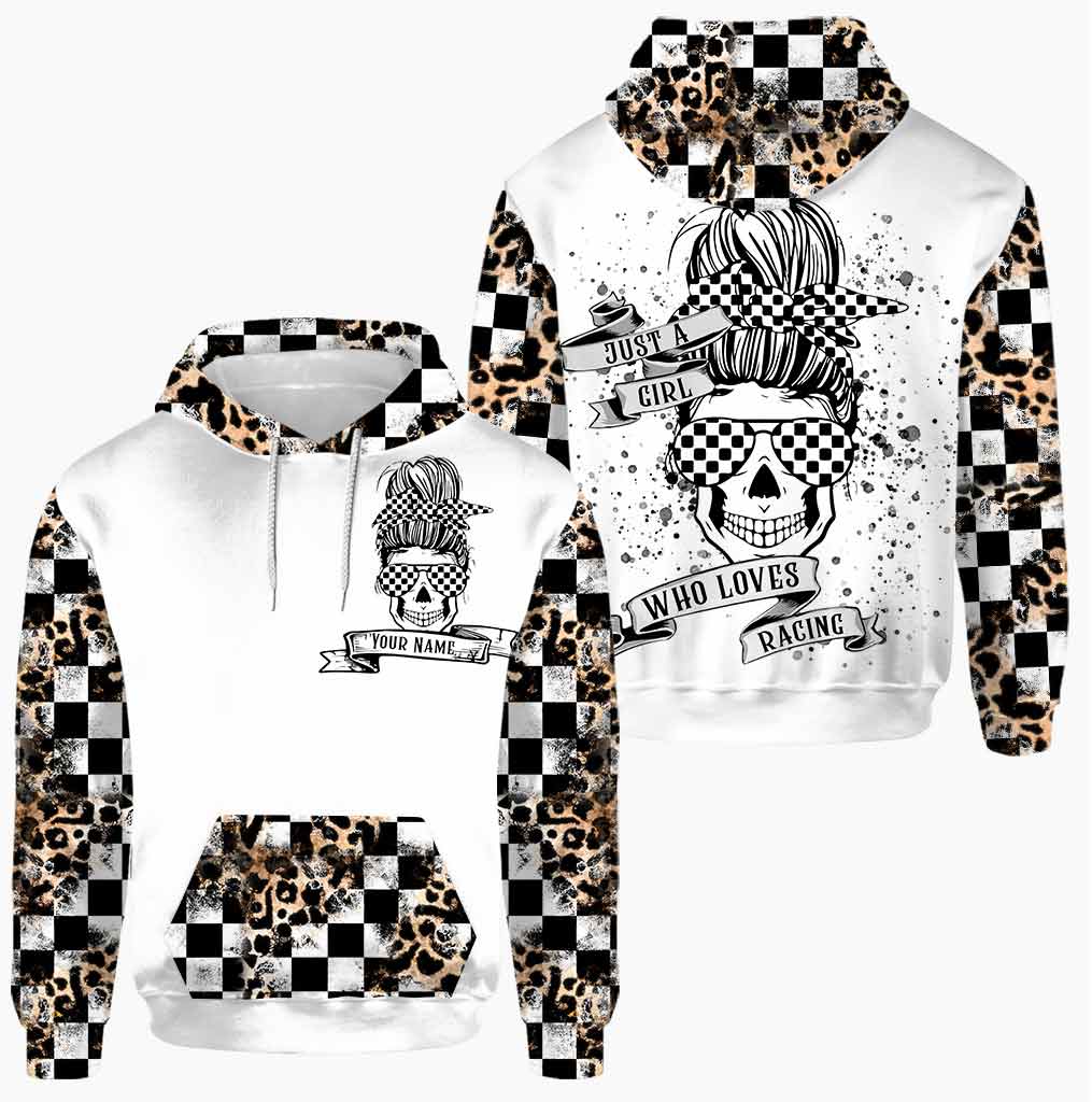 Just A Girl Who Loves Racing - Personalized Hoodie and Leggings