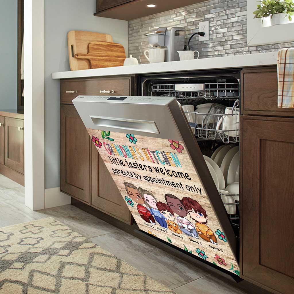 La cuisine de grand-mère : Bienvenue aux petits gourmands ! - Housse de lave-vaisselle personnalisée « Grand-mère »
