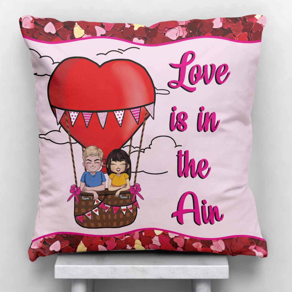 L'amour dans l'air - Coussin décoratif personnalisé pour couple