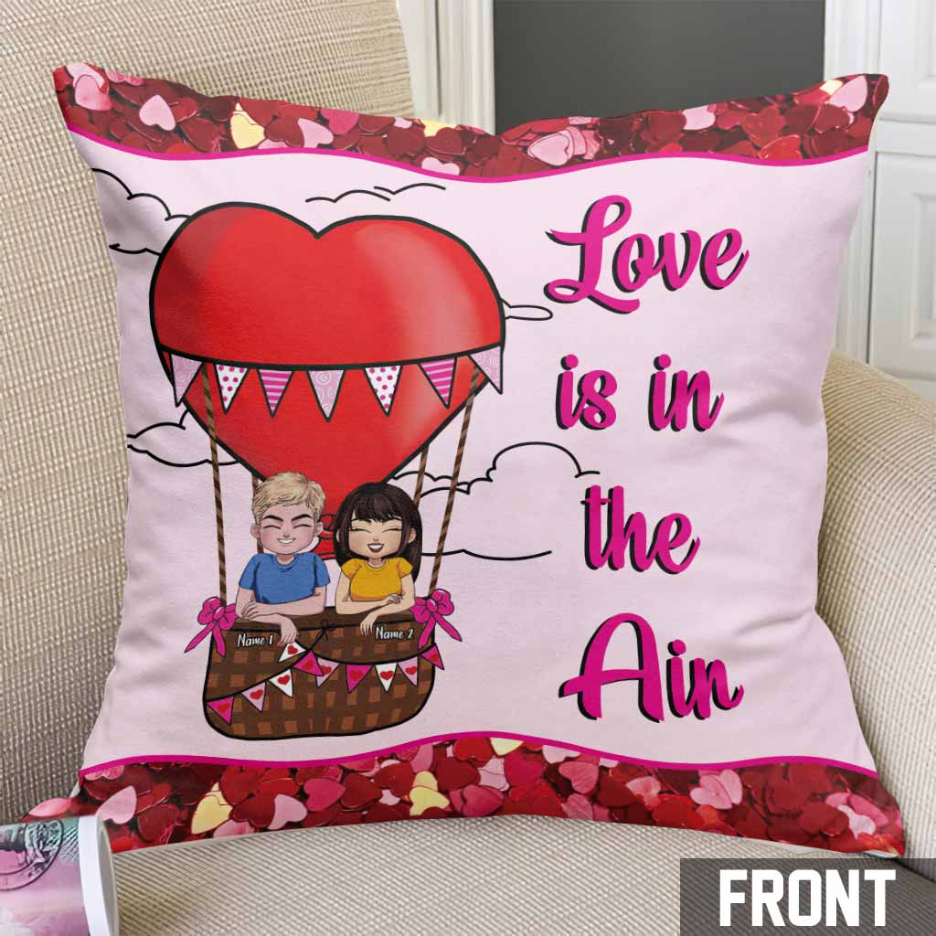 L'amour dans l'air - Coussin décoratif personnalisé pour couple