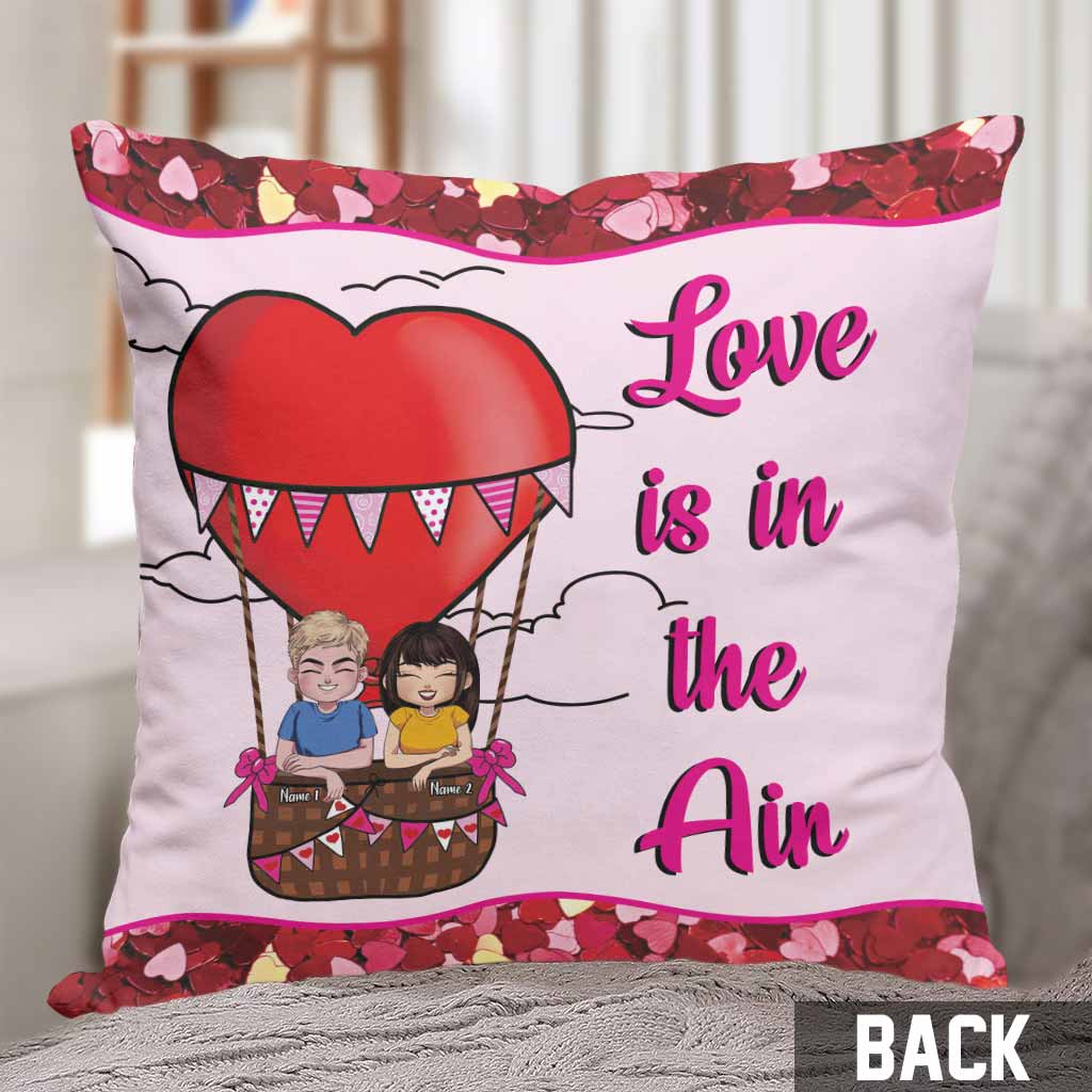 L'amour dans l'air - Coussin décoratif personnalisé pour couple