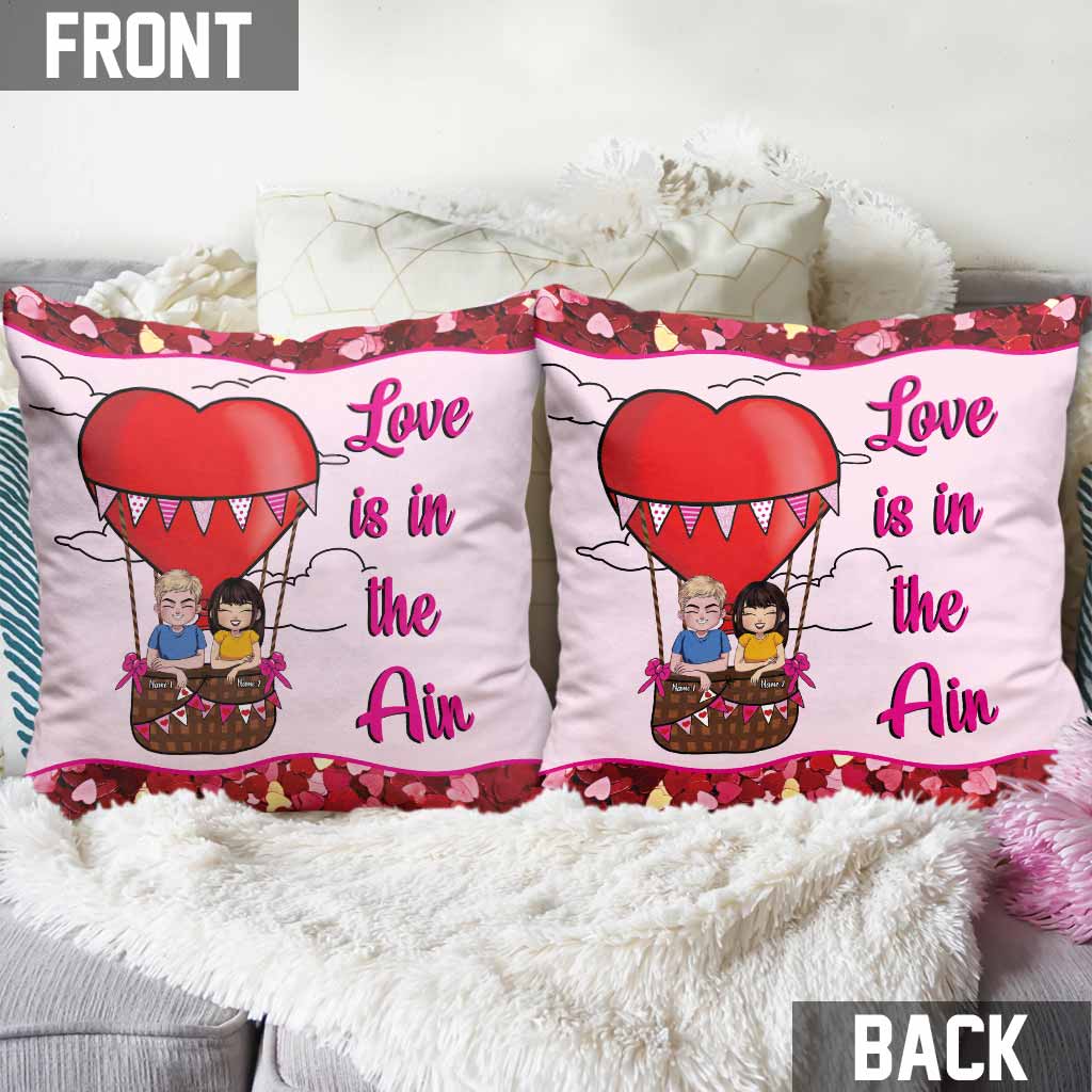 L'amour dans l'air - Coussin décoratif personnalisé pour couple