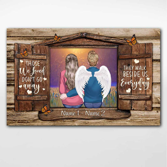 Memorial Gift Love In Heaven - Personalized Couple Poster