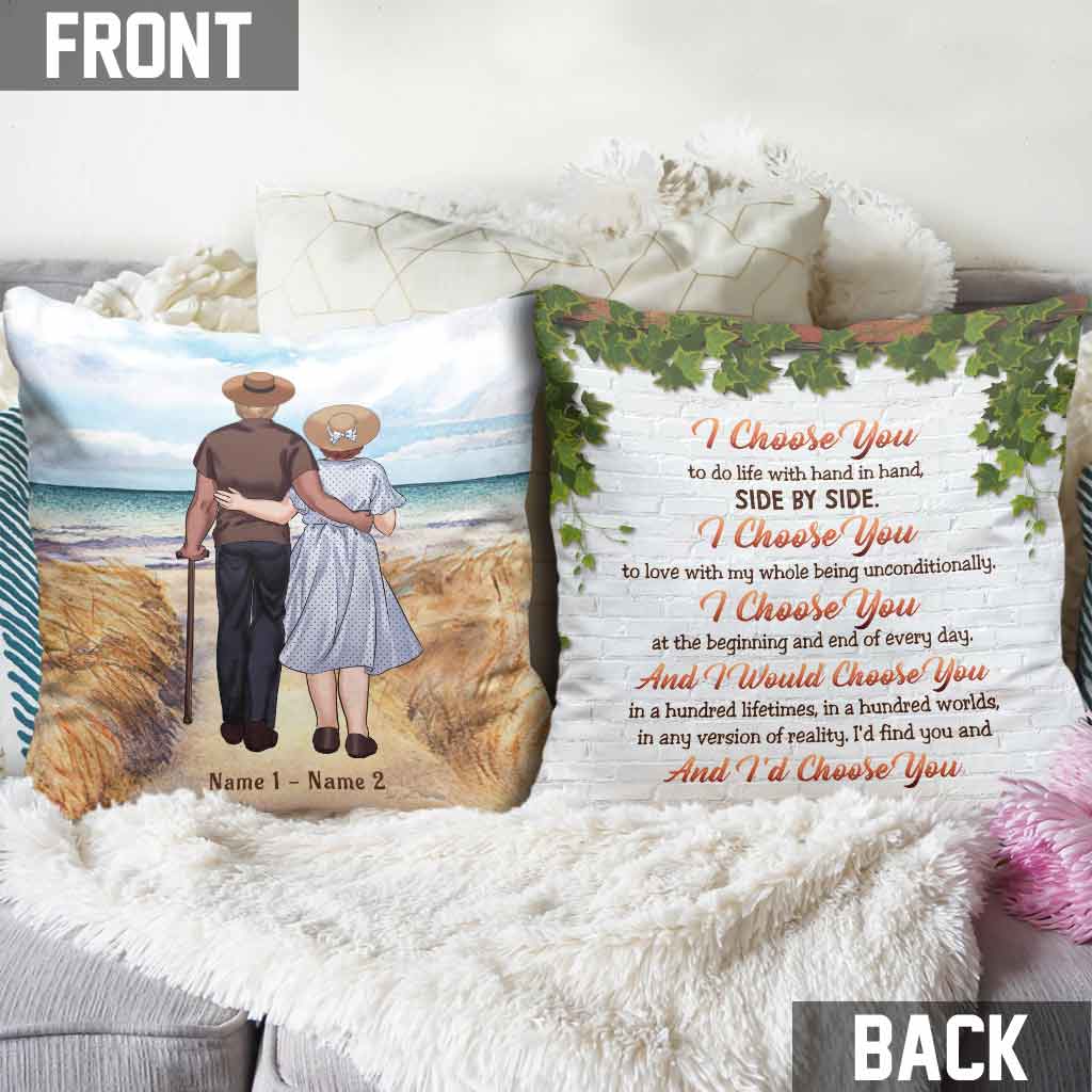 Quand on arrive au bout - Coussin décoratif personnalisé pour couple
