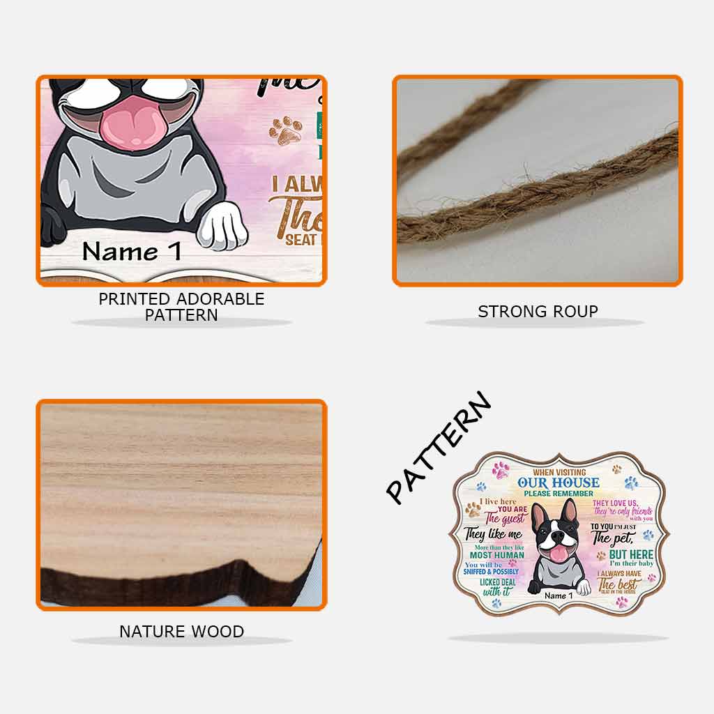 Lors de votre visite à la niche, n'oubliez pas : panneau en bois personnalisé pour chien