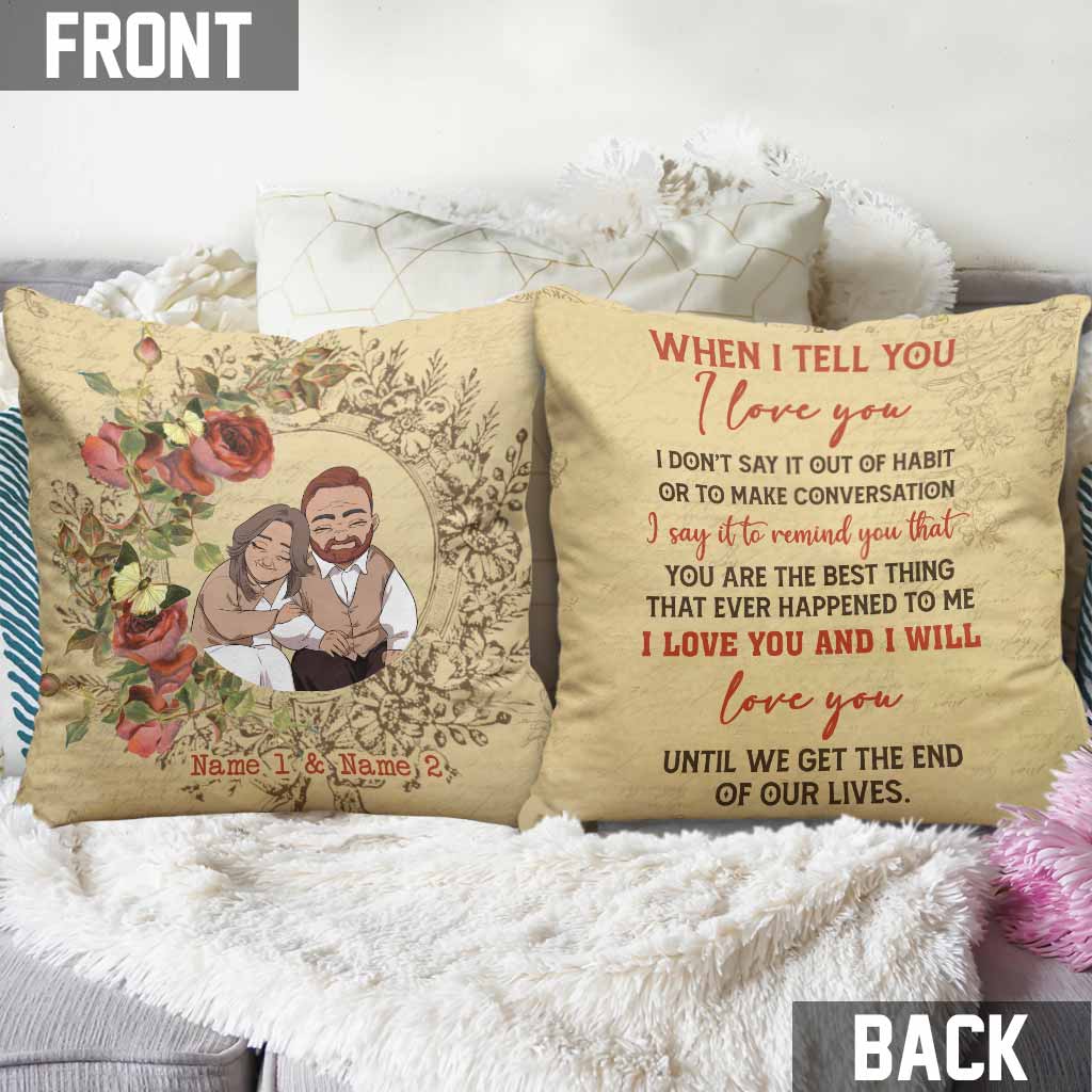 Tu es la meilleure chose qui me soit jamais arrivée - Coussin décoratif personnalisé pour couple